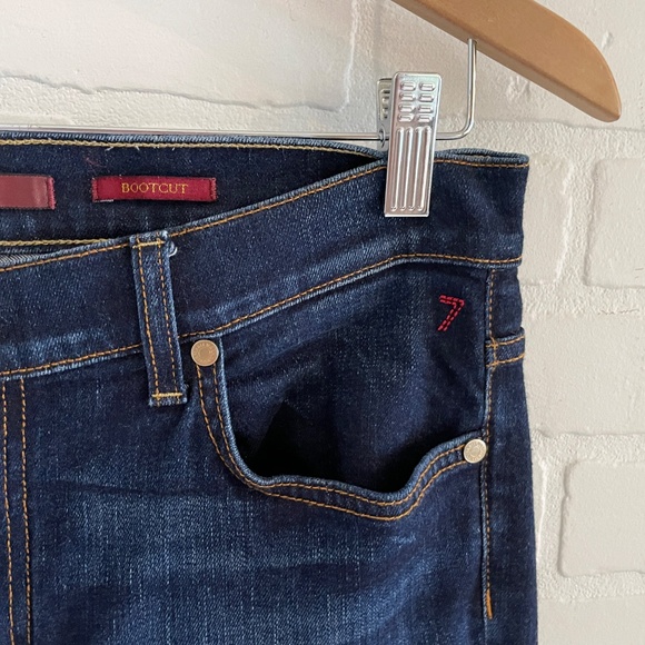 7 for all mankind Women’s Denim jeans Dark wash Bootcut Sz 32 - Picture 9 of 16